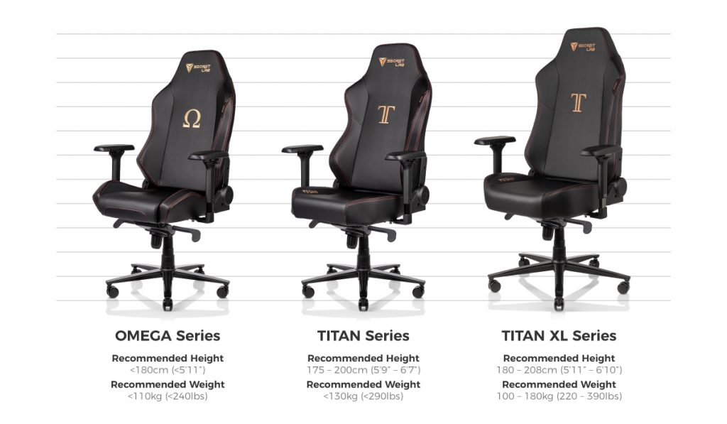 secret lab chair dimensions