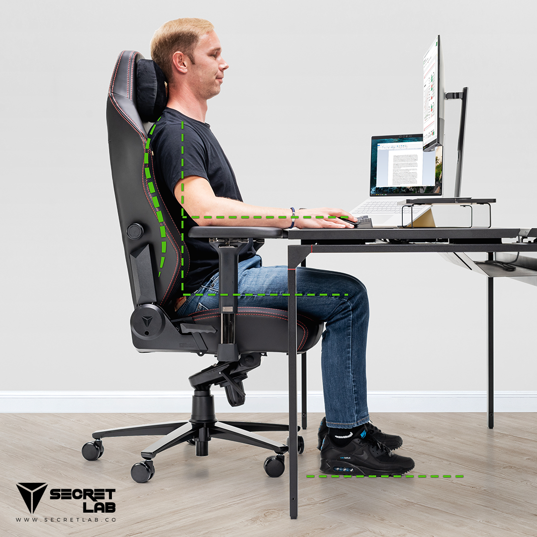 Secretlab TITAN Evo 2022 Plush pc gaming chair, how to achieve ergonomic sitting posture