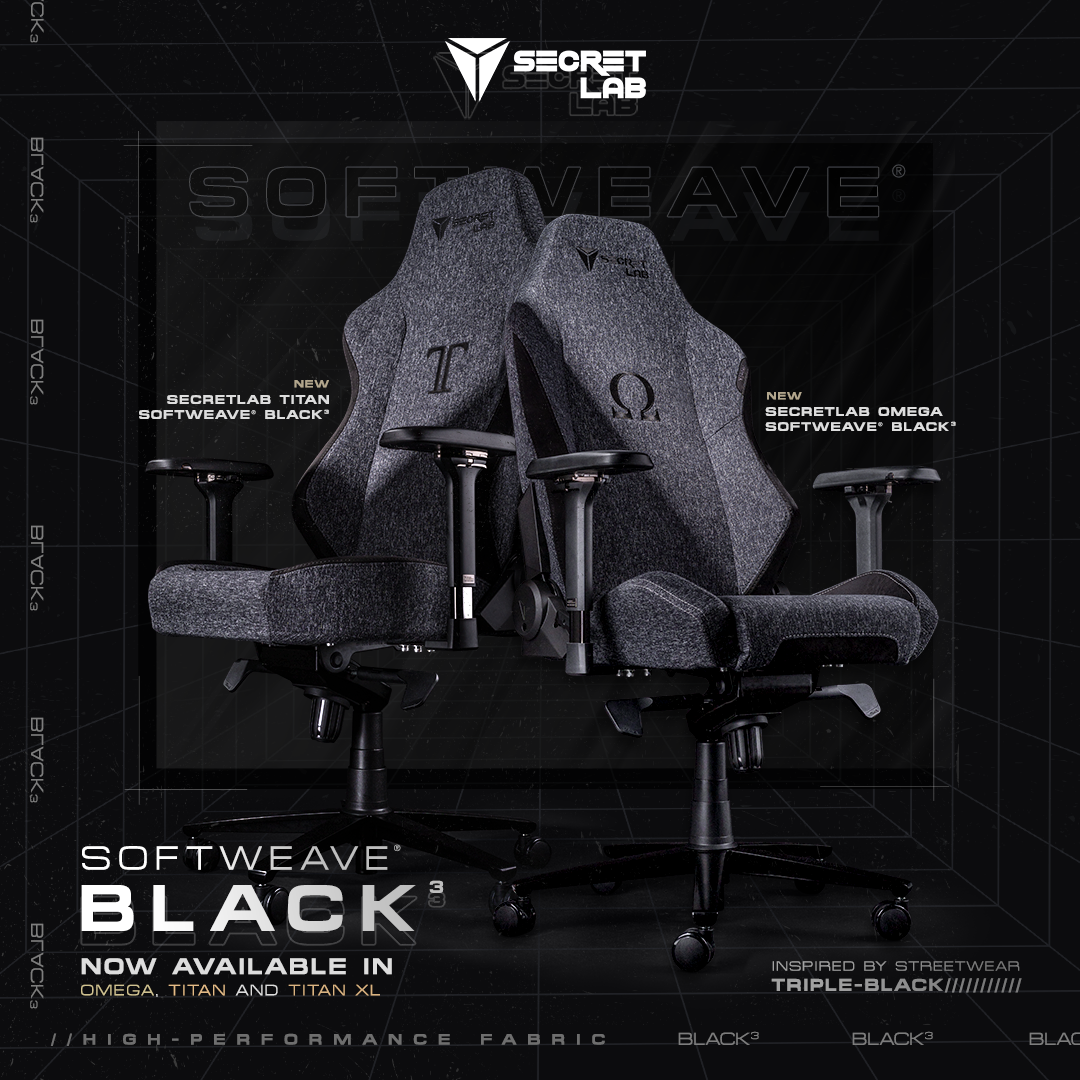 Secretlab SoftWeave BLACK Our most versatile chair yet