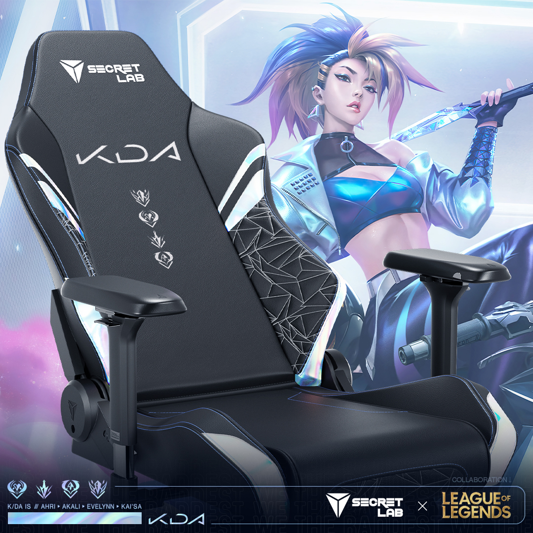 Secretlab And Riot Games Debut All New Secretlab K Da All Out Edition Designer Seat Inspired By K Da S Iridescent Return Secretlab Blog