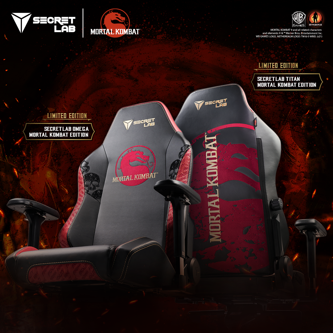 Secretlab and Warner Bros. Consumer Products Reveal Secretlab Mortal Kombat  Edition Gaming Chair - Secretlab Blog