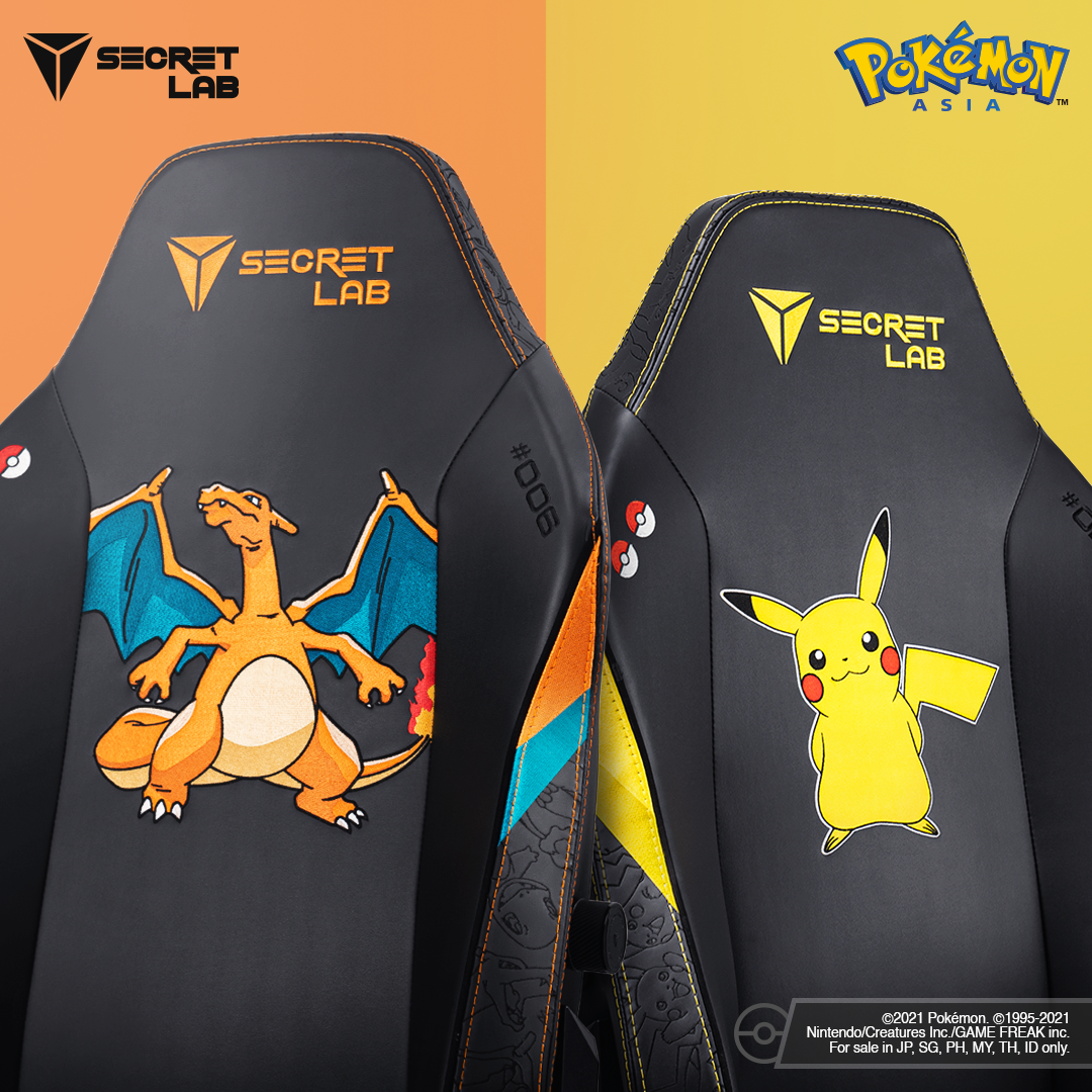 Take a seat with Pikachu and Charizard with the Pok mon Collection