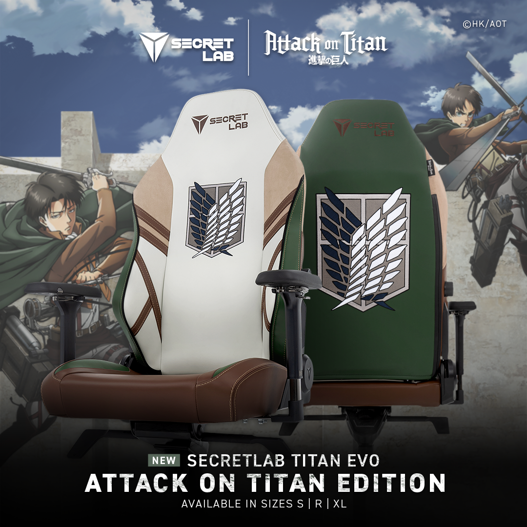 Secretlab and Funimation bring hope to humanity with the Attack on Titan  Edition gaming chair - Secretlab Blog