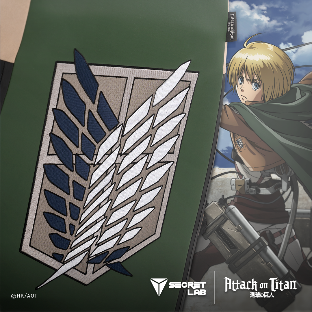 Backrest of the Secretlab Attack on Titan pc chair, computer chair, gaming chair, ergonomic chair, pc gaming chair