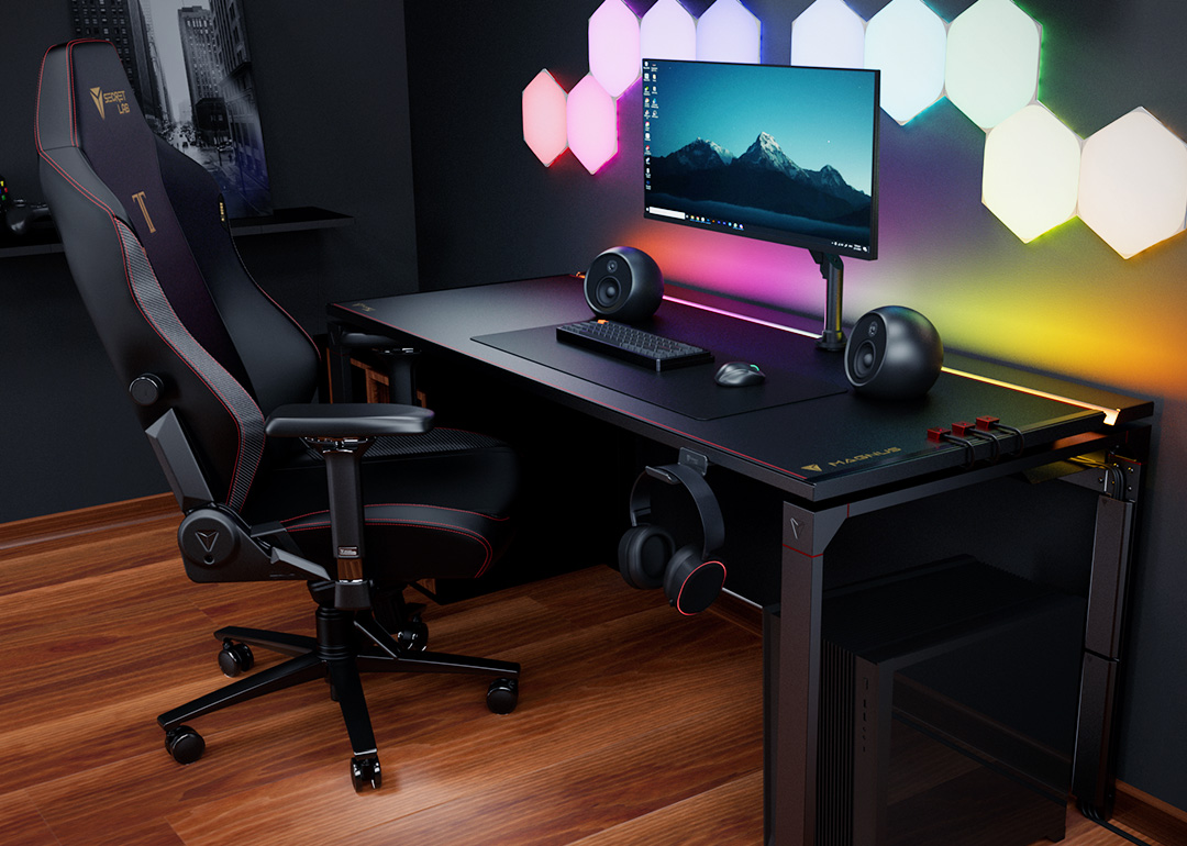 secretlab gaming chair, secretlab gaming desk, secretlab titan evo 2022, secretlab magnus, gaming setup