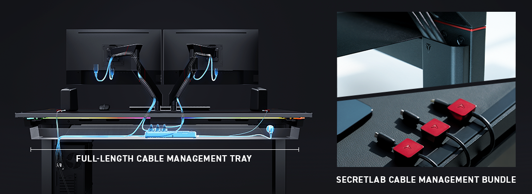 Secretlab MAGNUS Desk Cable Management Tray and Magnetic Cable Management Bundle