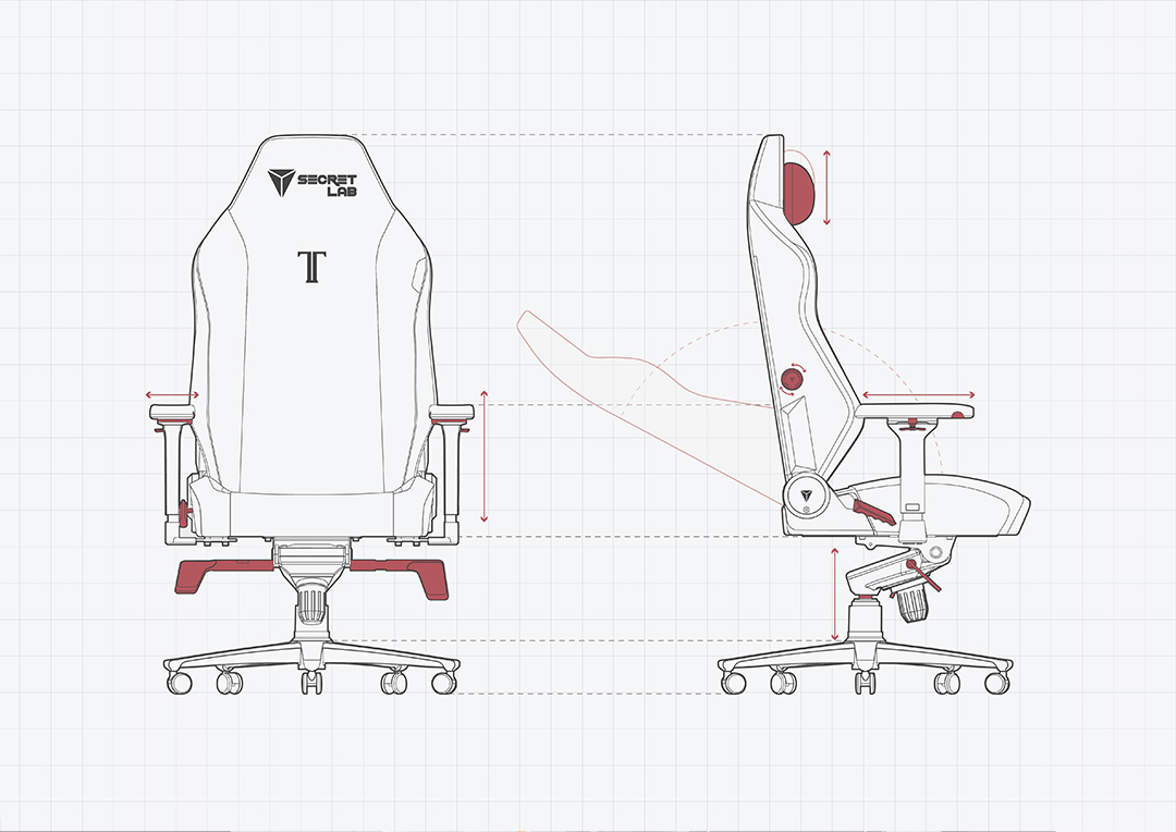 Ergonomics and adjustability in a gaming chair