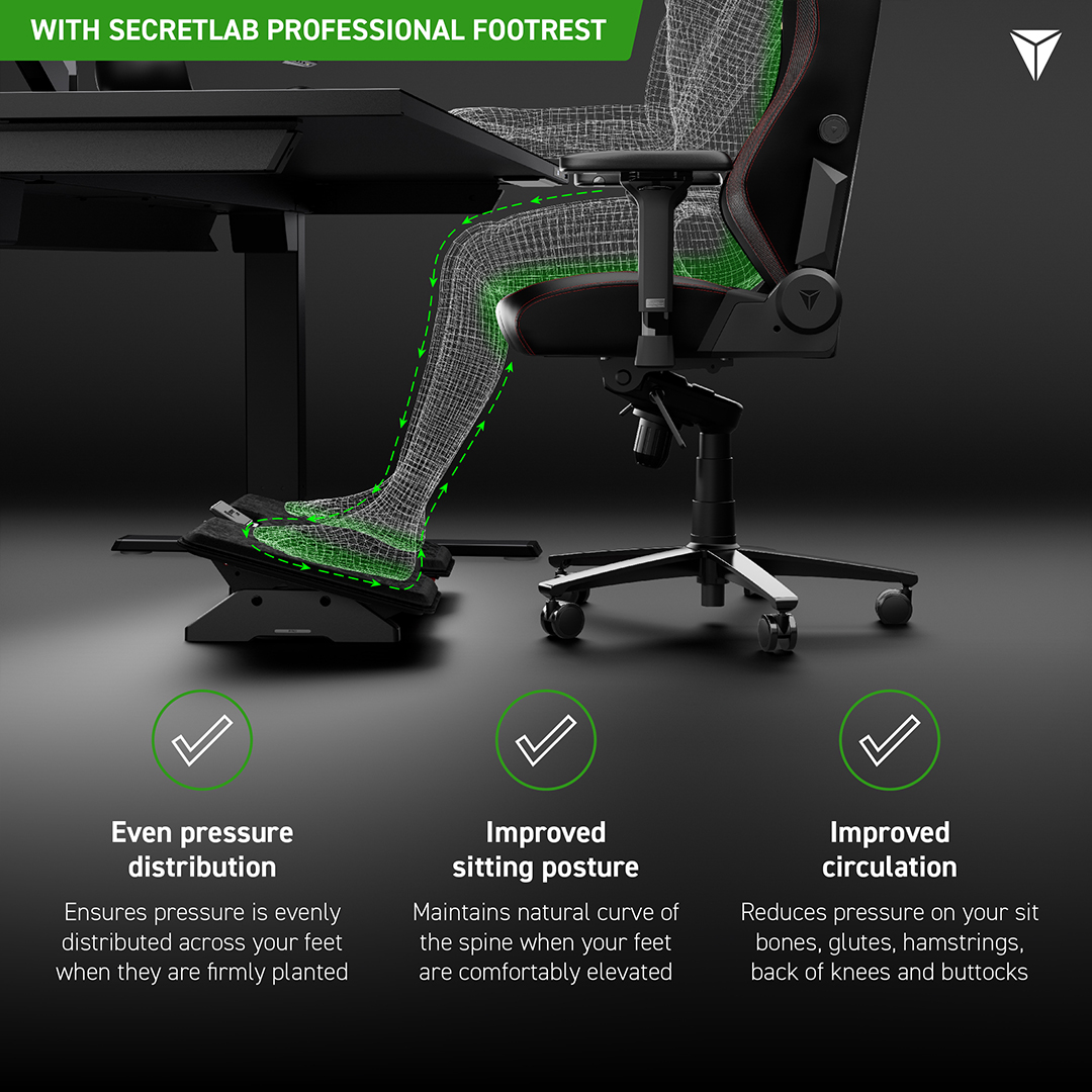 Ergonomic Footrest Leather Accessory to Any Desk. Under Desk Foot Rest for  Improved Posture, and Orthopedic Relief 