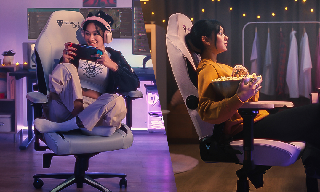 Gaming and watching movies seated on the Secretlab TITAN Evo chair